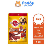 Snack Cho Chó Pedigree Meat Jerky Vị Bò Xông Khói 80g - Paddy Pet Shop